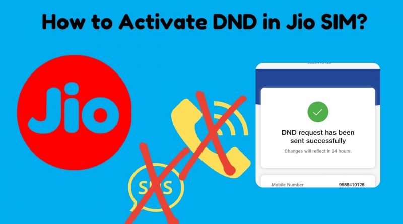 How to activate DND in Jio SIM?