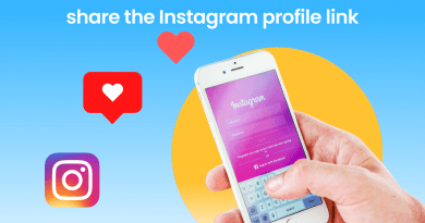 share Instagram profile link