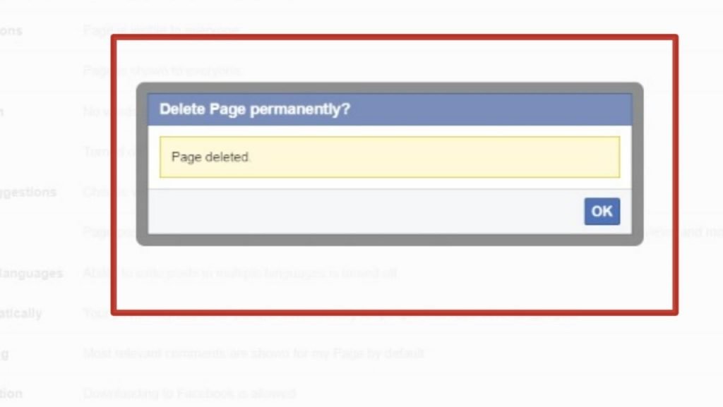  how to delete a facebook page